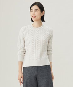 J.PRESS LADIES L 【WEB限定カラーあり・洗える】EIGER CORD ALAN クルーネックプルオーバー ニット