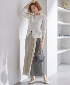 23区 【洗える】ジオメトリックパネルプリント スカート