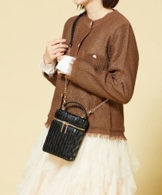 LA BAGAGERIE 【MONICA】ランダムプリーツバニティバッグ