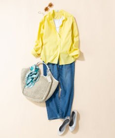 23区 S 【洗える】CANCLINI バンドカラー シャツ