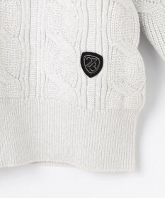 23区GOLF 【WOMEN】ラメケーブルジップアップカーディガン　防風裏地付き