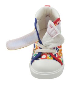 MIKI HOUSE HOT BISCUITS 【14-16cm】 ロゴ総柄 セカンドベビーシューズ