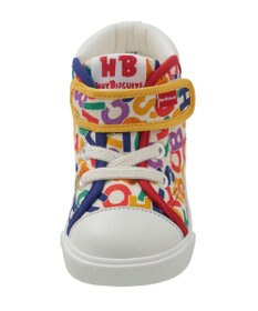 MIKI HOUSE HOT BISCUITS 【14-16cm】 ロゴ総柄 セカンドベビーシューズ