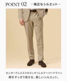 J.PRESS MEN 夏に嬉しい6つの高機能【J.PRESS-POOL WOOL】【セットアップ対応】ジャージーセットアップ スラックス