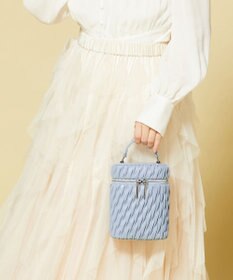 LA BAGAGERIE 【MONICA】ランダムプリーツバニティバッグ