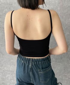 WEGO 【カップ付きインナー】グラフィックリブキャミソール