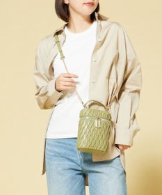 LA BAGAGERIE 【MONICA】ランダムプリーツバニティバッグ