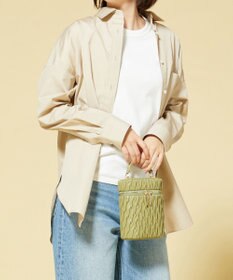 LA BAGAGERIE 【MONICA】ランダムプリーツバニティバッグ