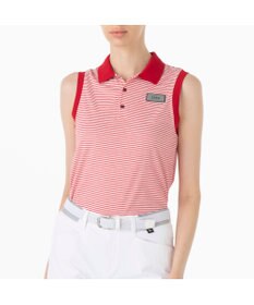 ZERO HALLIBURTON メランジ ボーダー ポロノースリーブ 82836 W4S4b レディースゴルフ