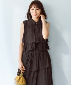 組曲 【入江未悠さんコラボ】ギャザーライトデシンティアード スカート