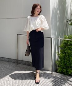 UNFILO FINE MOVE 2WAYギャザーブラウス