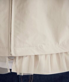 Tiaclasse 【洗える】チュールフリルタックブルゾン