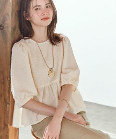 23区 S 【SLOW/一部店舗限定】カットジャカード ブラウス