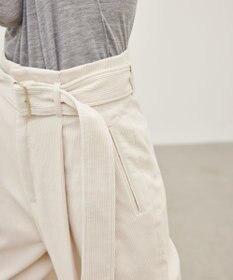 BEIGE， 【洗える】PASTEUR / ウエストベルト付きコーデュロイパンツ