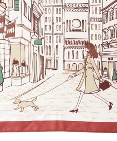 MOONBAT 【日本製】ダックス (DAKS) 長傘 街並みカラープリント