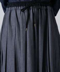 Ripo trenta anni 【ブランド人気】PLEATS RELAX LONG SK プリーツデニムスカート
