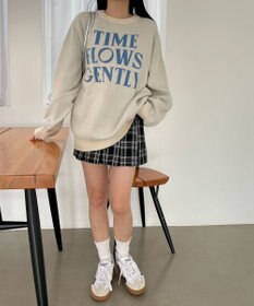 WEGO グラフィックBIGニットプルオーバー