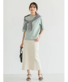 AMERICAN HOLIC ５分袖ボートネックカットプルオーバー