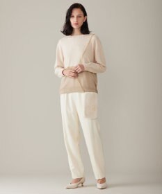 自由区 ウールサキソニーテーパード パンツ