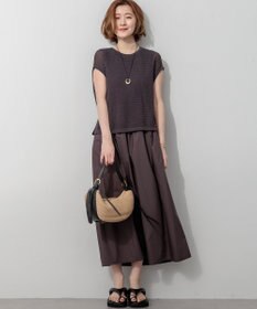 23区 VIOLAd'ORO ラフィアシート レザーコンビ ワンハンドルバッグ