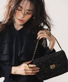 組曲 【KUMIKYOKU NAVY】コンフォータブルドレープ フリルブラウス