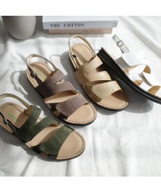 Pointer 本革 甲幅調整 マジックテープ付きサンダル