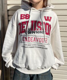 WEGO ロゴビッグプルパーカー