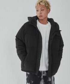 WEGO カラーブロックパテッドフードブルゾン