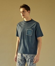 JOSEPH ABBOUD MOUNTAIN 【SPACE】OG綿スクエアドットプリント ポケTシャツ