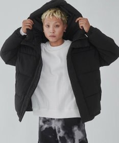 WEGO カラーブロックパテッドフードブルゾン