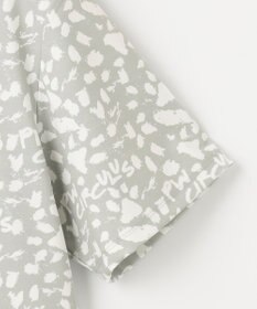 PW CIRCULUS 【MEN】【ストレッチ】アニマルプリント ロゴ モックネック シャツ