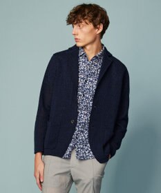 JOSEPH ABBOUD 【洗える】ストローヤーン ニット ジャケット