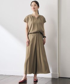 自由区 S 【セットアップ対応】エアリーツイルキュロット パンツ