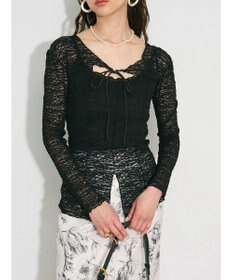 Green Parks カットワークデザインレーストップス