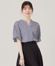 ANY SIS S 【洗える】ピケチェックT ブラウス