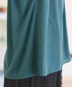 Tiaclasse 【洗える】モックネックフレンチスリーブカットソーブラウス