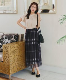 Tiaclasse 【洗える】モックネックフレンチスリーブカットソーブラウス