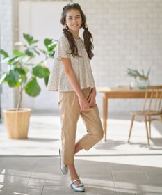 組曲 KIDS 【150-160㎝】バックリボンクロップド パンツ