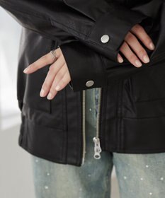 WEGO ヴィンテージライクPUフライトジャケット