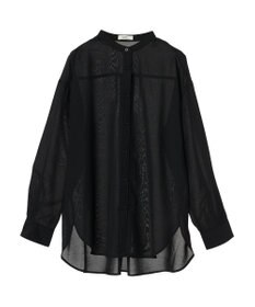 earth music&ecology シアーバンドカラーシャツ