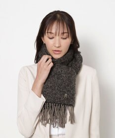 MOONBAT FURLA(フルラ）ループヤーン ツイード調ラメ入り ストール アルパカ混 日本製