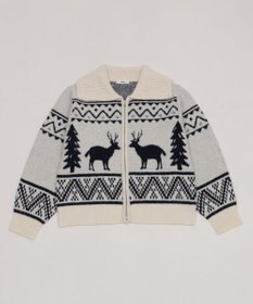 WEGO 雪柄ダブルジップニット