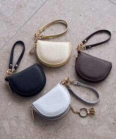 ANY カラビナ付半月型キーケース ブラック