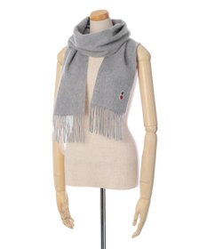 MOONBAT 【WEB限定】MACKINTOSH PHILOSOPHY バッキンガムベア付きウール100%無地マフラー (パッケージ付き)