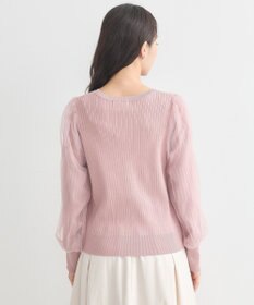 earth music&ecology マジョリカプリーツチュールニットプルオーバー