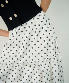 GRACE CONTINENTAL シアードットプリントスカート