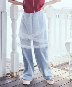 earth music&ecology ドットチュールスカート