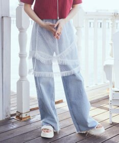 earth music&ecology ドットチュールスカート