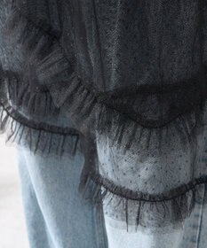 earth music&ecology ドットチュールスカート