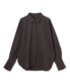 uncrave ウォッシャブルウールライクツイル ドルマンシャツ